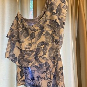 Sexy one shoulder flowy blouse